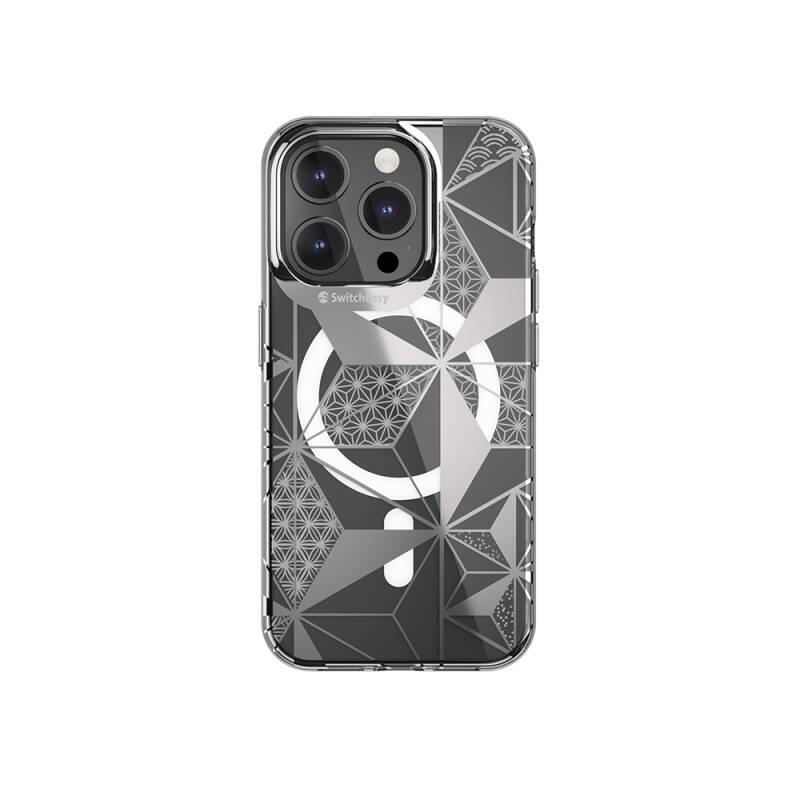Apple iPhone 15 Pro Case Magsafe Charging Feature Double IMD Printed Licensed Switcheasy Artist-M Asanoha Cover - 2