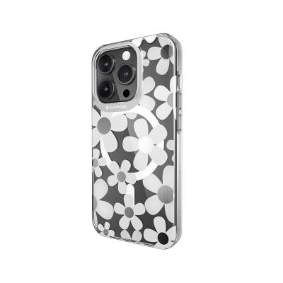 Apple iPhone 15 Pro Case Magsafe Charging Feature Double IMD Printed Licensed Switcheasy Artist-M Fleur Cover - 3