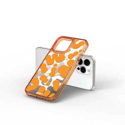 Apple iPhone 15 Pro Case Magsafe Charging Feature Paint Pattern Wiwu Fluorescent G Series Cover - 11