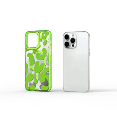 Apple iPhone 15 Pro Case Magsafe Charging Feature Paint Pattern Wiwu Fluorescent G Series Cover - 15