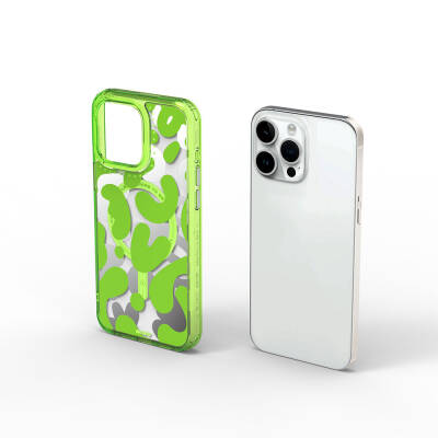 Apple iPhone 15 Pro Case Magsafe Charging Feature Paint Pattern Wiwu Fluorescent G Series Cover - 16