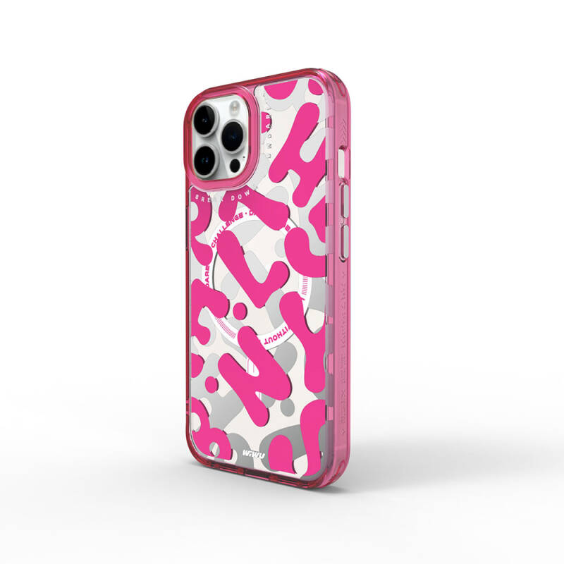 Apple iPhone 15 Pro Case Magsafe Charging Feature Paint Pattern Wiwu Fluorescent G Series Cover - 18