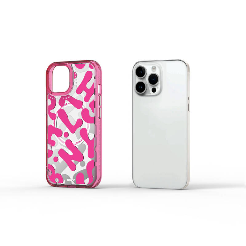 Apple iPhone 15 Pro Case Magsafe Charging Feature Paint Pattern Wiwu Fluorescent G Series Cover - 20