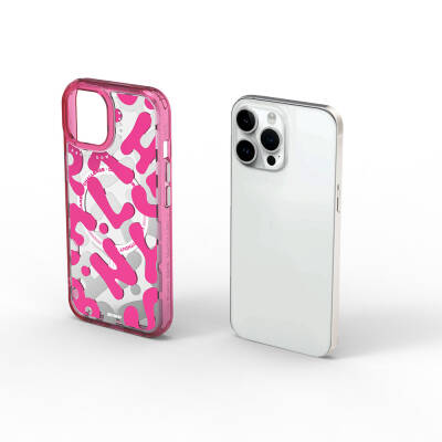 Apple iPhone 15 Pro Case Magsafe Charging Feature Paint Pattern Wiwu Fluorescent G Series Cover - 21