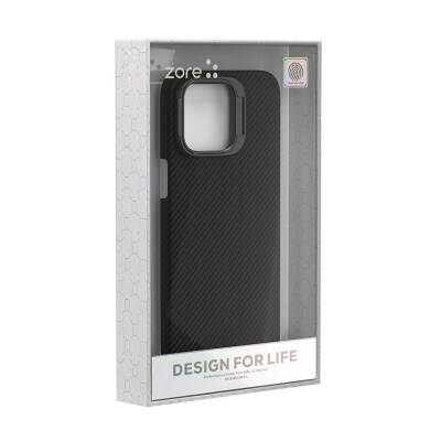 Apple iPhone 15 Pro Case Magsafe Charging Featured 600D Zore Krek Karbon Stand Cover - 6