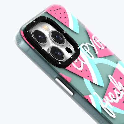 Apple iPhone 15 Pro Case Magsafe Charging Featured Summer Fruit Patterned Youngkit Fruity Flavor Series Cover - 11