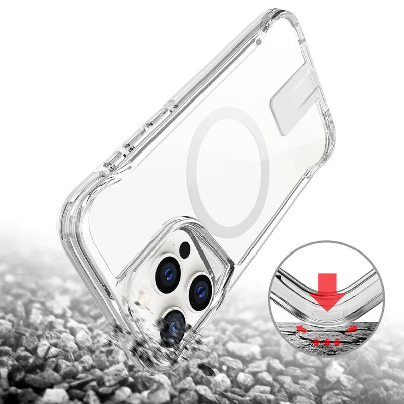 Apple iPhone 15 Pro Case Magsafe Charging Featured Zore T-Max Stand Cover - 10