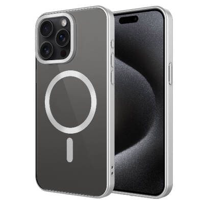 Apple iPhone 15 Pro Case Matte Design Zore Matte Setro Cover with Magsafe Wireless Charging Feature - 5