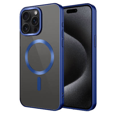 Apple iPhone 15 Pro Case Matte Design Zore Matte Setro Cover with Magsafe Wireless Charging Feature - 6