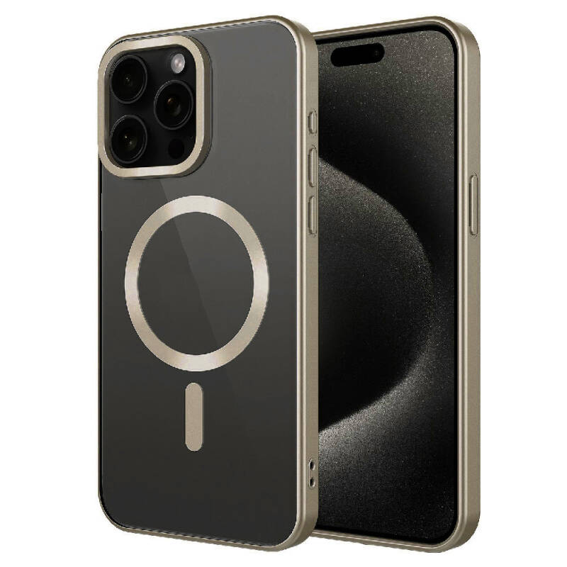 Apple iPhone 15 Pro Case Matte Design Zore Matte Setro Cover with Magsafe Wireless Charging Feature - 7