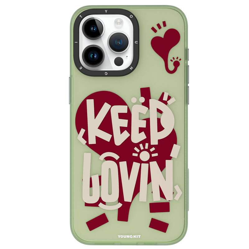 Apple iPhone 15 Pro Case Patterned Youngkit Happy Hearth Series Cover - 3