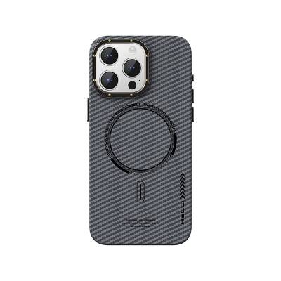 Apple iPhone 15 Pro Case Recci Machinist Series Magnetic Carbon Cover with Magsafe Charging Feature - 1