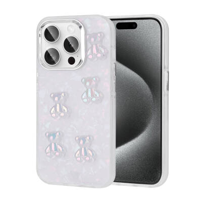 Apple iPhone 15 Pro Case Relief Figured Shiny Zore Eralli Silicone Cover - 3