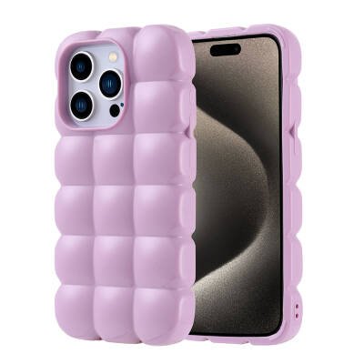 Apple iPhone 15 Pro Case Shiny Flexible Silicone Zore Dom Dom Cover - 1