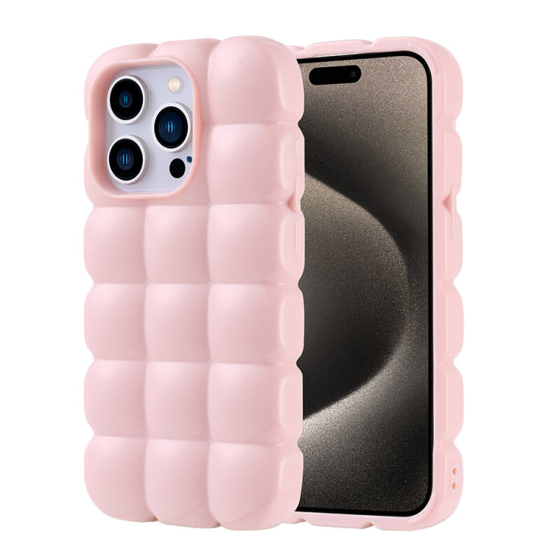 Apple iPhone 15 Pro Case Shiny Flexible Silicone Zore Dom Dom Cover - 5