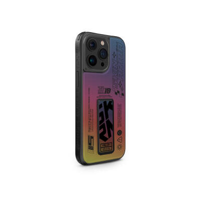 Apple iPhone 15 Pro Case SkinArma Holographic Design Leather Look Kira Kobai Cover with Stand - 1