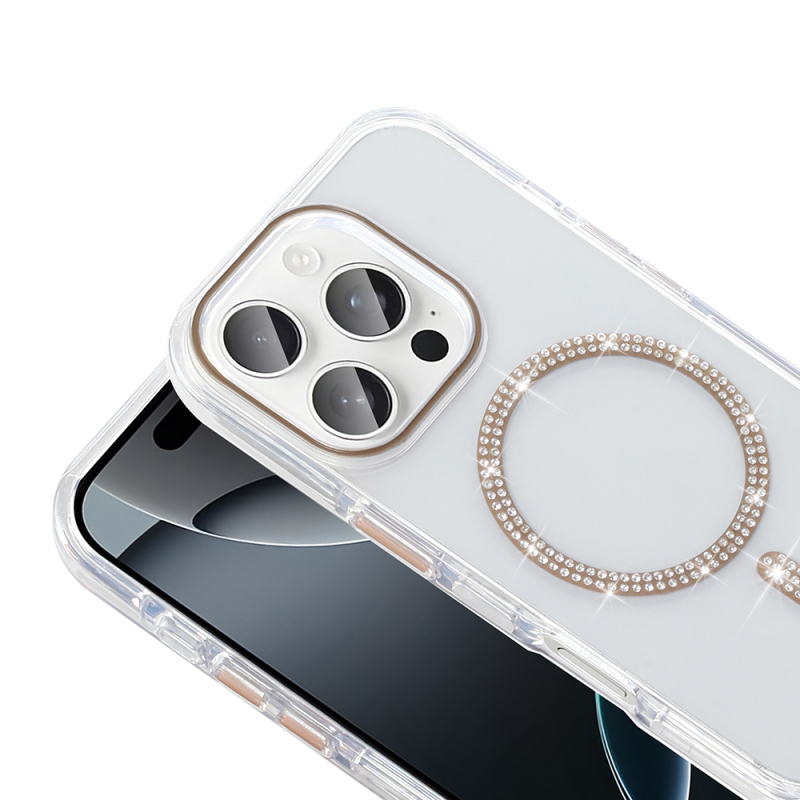Apple iPhone 15 Pro Case Stone Design M-safe Charging Feature Zore Koment Silicone Cover - 4