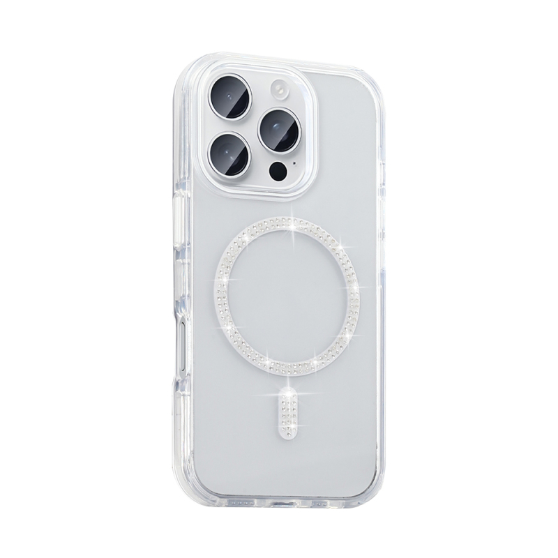 Apple iPhone 15 Pro Case Stone Design M-safe Charging Feature Zore Koment Silicone Cover - 7