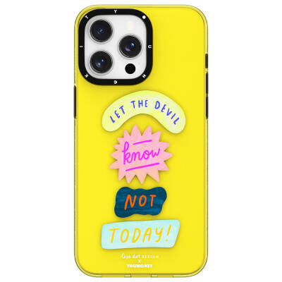 Apple iPhone 15 Pro Case Text Patterned Youngkit Mindfulness Series Cover - 2