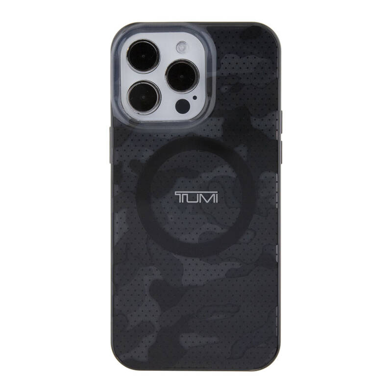 Apple iPhone 15 Pro Case TUMI Original Licensed Magsafe Charging Feature PC TPU Double Layer Camouflage Patterned Cover - 3