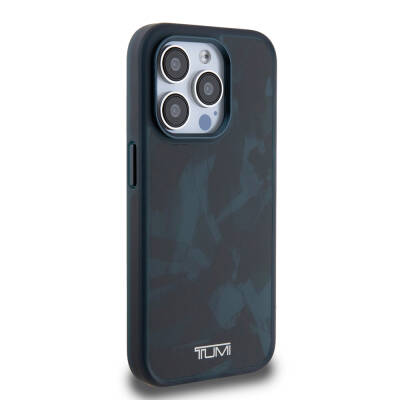 Apple iPhone 15 Pro Case TUMI Original Licensed Magsafe Frosted Transparent Brush Camouflage Patterned Cover with Charging Feature - 13