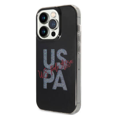 Apple iPhone 15 Pro Case U.S. Polo Assn. Original Licensed Glitter Glossy Alphabet Design Cover - 3