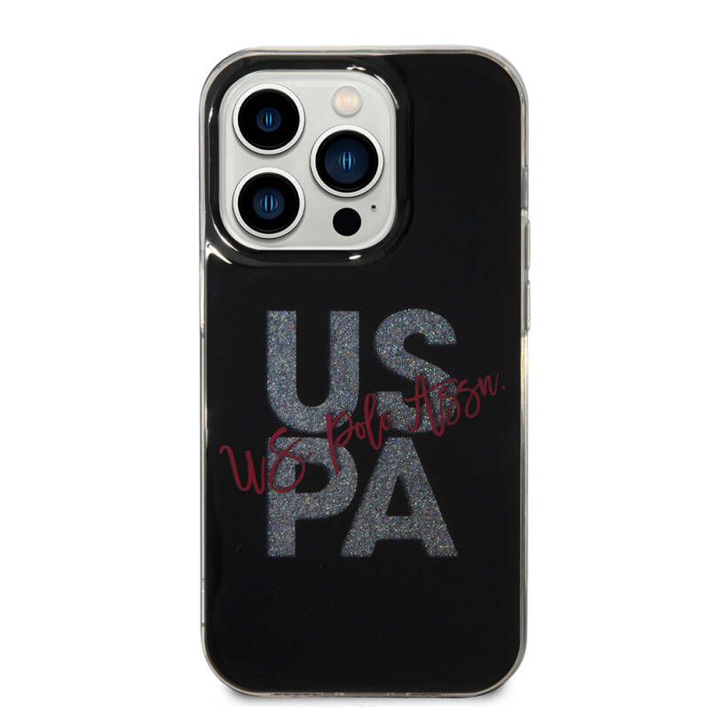 Apple iPhone 15 Pro Case U.S. Polo Assn. Original Licensed Glitter Glossy Alphabet Design Cover - 4