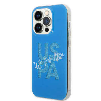 Apple iPhone 15 Pro Case U.S. Polo Assn. Original Licensed Glitter Glossy Alphabet Design Cover - 11