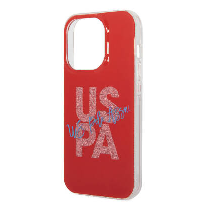 Apple iPhone 15 Pro Case U.S. Polo Assn. Original Licensed Glitter Glossy Alphabet Design Cover - 23