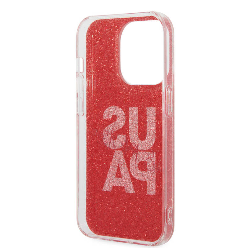 Apple iPhone 15 Pro Case U.S. Polo Assn. Original Licensed Glitter Glossy Alphabet Design Cover - 24