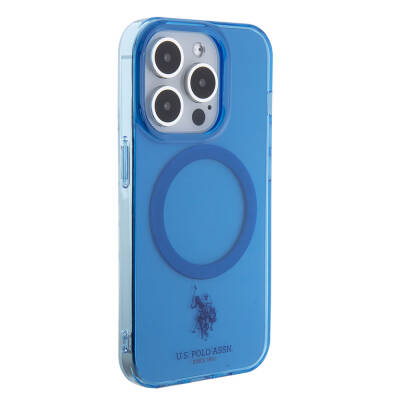 Apple iPhone 15 Pro Case U.S. Polo Assn. Original Licensed Magsafe Charging Featured Transparent Design Cover - 5