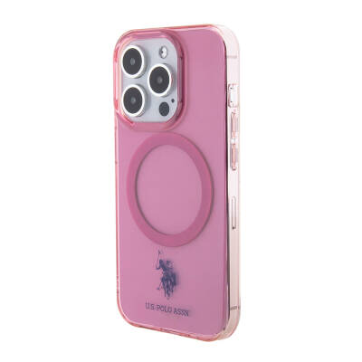 Apple iPhone 15 Pro Case U.S. Polo Assn. Original Licensed Magsafe Charging Featured Transparent Design Cover - 11