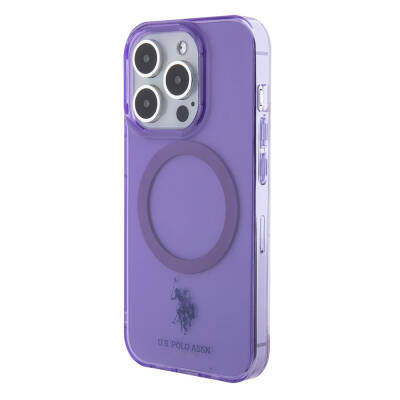 Apple iPhone 15 Pro Case U.S. Polo Assn. Original Licensed Magsafe Charging Featured Transparent Design Cover - 19