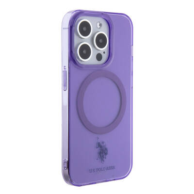 Apple iPhone 15 Pro Case U.S. Polo Assn. Original Licensed Magsafe Charging Featured Transparent Design Cover - 21