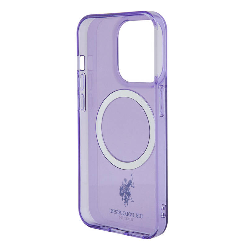 Apple iPhone 15 Pro Case U.S. Polo Assn. Original Licensed Magsafe Charging Featured Transparent Design Cover - 23