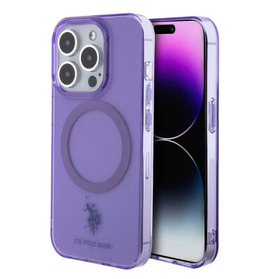 Apple iPhone 15 Pro Case U.S. Polo Assn. Original Licensed Magsafe Charging Featured Transparent Design Cover - 18