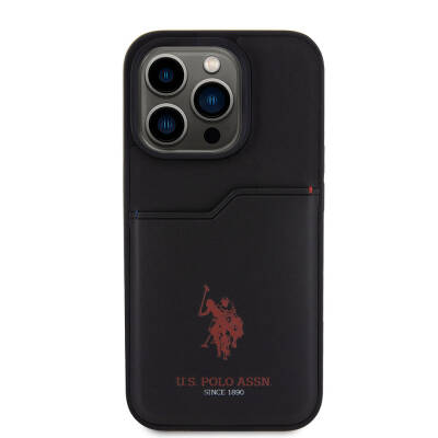 Apple iPhone 15 Pro Case U.S. Polo Assn. Original Licensed Printing Logo PU Card Holder Cover - 4