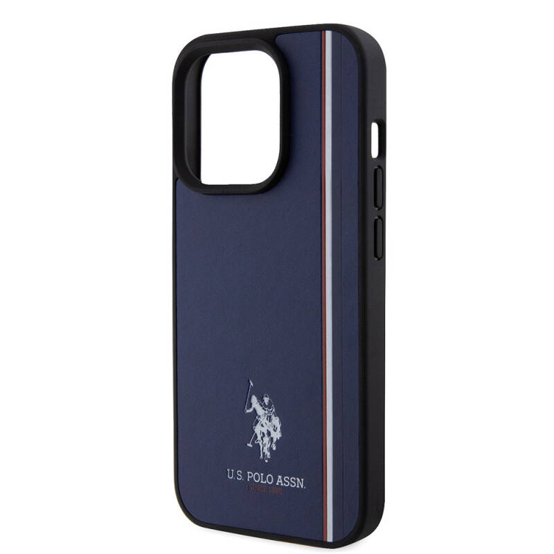 Apple iPhone 15 Pro Case U.S. Polo Assn. Original Licensed Three Color Stripe Design Print Logo Cover - 7