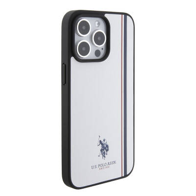 Apple iPhone 15 Pro Case U.S. Polo Assn. Original Licensed Three Color Stripe Design Print Logo Cover - 29