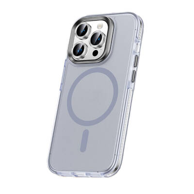 Apple iPhone 15 Pro Case with Airbag and Lens Protector Magsafe Wireless Charging Feature Zore Klaptika Cover - 13