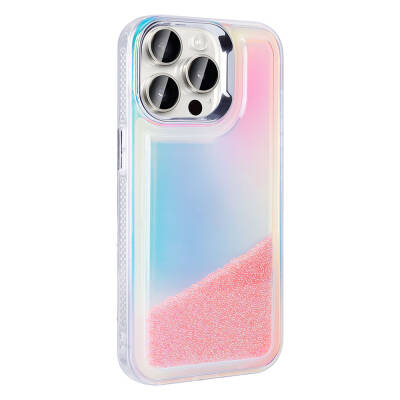 Apple iPhone 15 Pro Case with Airbag Colored Back Surface Bead Design Zore Kumul Cover - 8