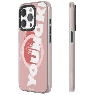 Apple iPhone 15 Pro Case with Magsafe Charging Feature Youngkit Binfen Series Text Themed Cover - 1