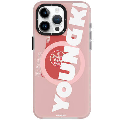 Apple iPhone 15 Pro Case with Magsafe Charging Feature Youngkit Binfen Series Text Themed Cover - 5