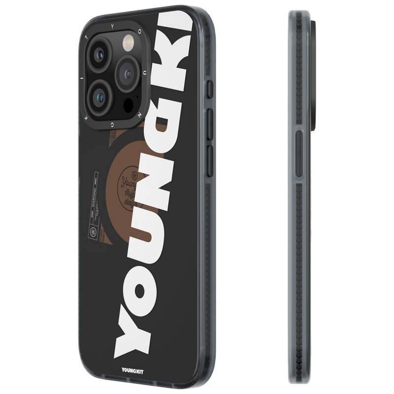 Apple iPhone 15 Pro Case with Magsafe Charging Feature Youngkit Binfen Series Text Themed Cover - 9