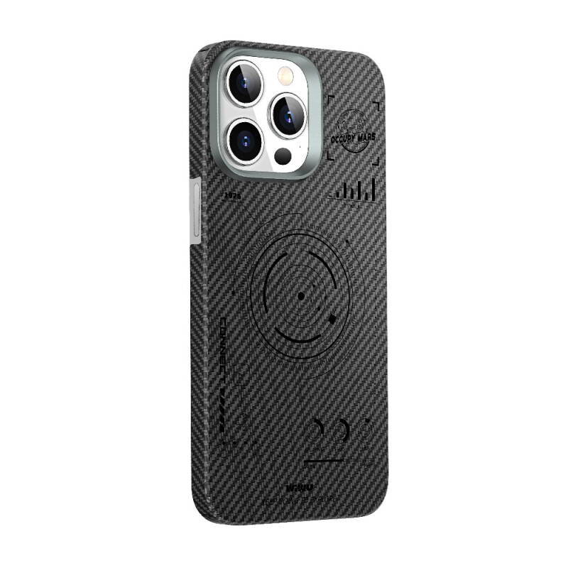 Apple iPhone 15 Pro Case Wiwu HHX-016 Carbon Fiber 600D Mars Kevlar Cover - 3