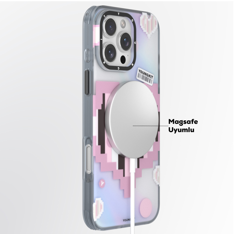 Apple iPhone 15 Pro Case Youngkit Love Series Cover with Magsafe Charging Feature - 11