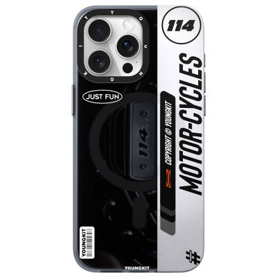 Apple iPhone 15 Pro Case Youngkit Motorcycle Legend Series Cover Magsafe Charging Feature - 3