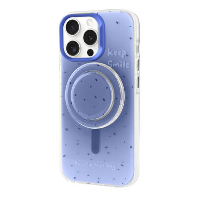 Apple iPhone 15 Pro Case Zore Tiktok Cover with Magsafe Charging Feature and Plug-in Pop Socket - 16