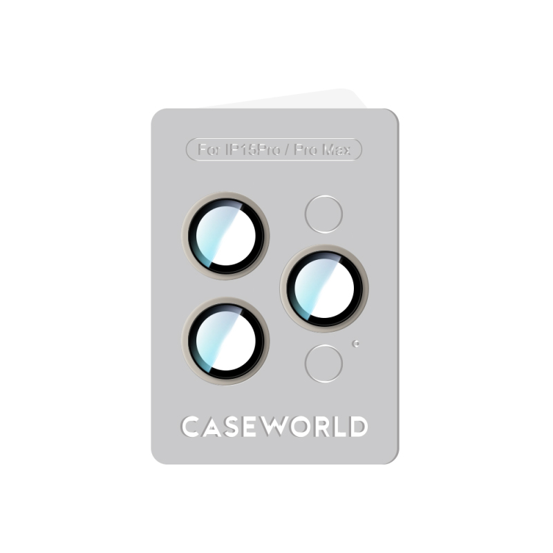 Apple iPhone 15 Pro Max CaseWorld Alloy Serisi Oleofobik Anti Reflective Kamera Lens Koruyucu - 8