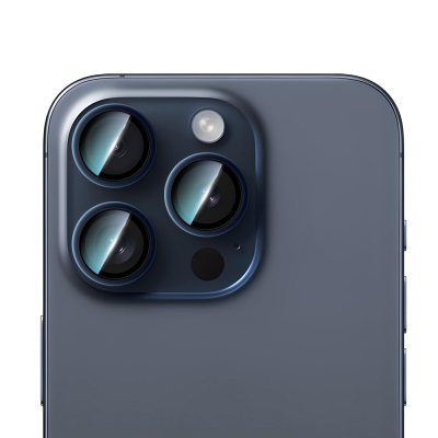 Apple iPhone 15 Pro CaseWorld Alloy Serisi Oleofobik Anti Reflective Kamera Lens Koruyucu - 6